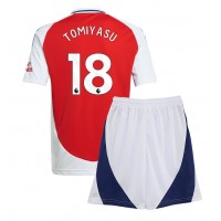 Arsenal Takehiro Tomiyasu #18 Hjemmedraktsett Barn 2024-25 Kortermet (+ Korte bukser)